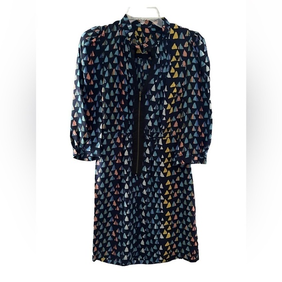 Anthropologie plenty by tracy reese novelty print  navy dress - Picture 1 of 4